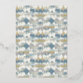 Sophisticated Blue Geometric 箔招待状 (裏面)