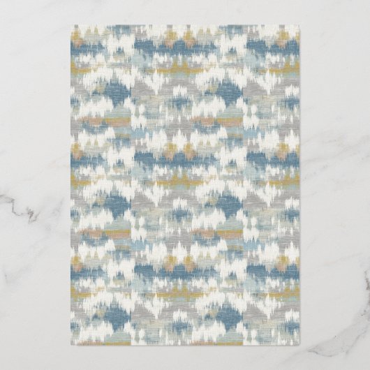 Sophisticated Blue Geometric 箔招待状 (裏面)