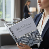 Sophisticated Blue Plaid Mom's Fabulous Year プランナー手帳