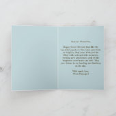 Sophisticated Blue Rose Gold Gemstone Sweet 16 カード (内部)