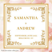 Sophisticated boho dusty pink gold paper napkins