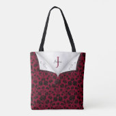 Sophisticated Burgundy and Black Rose Tote  トートバッグ (裏面)