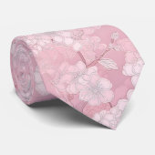Sophisticated Cherry Blossom Floral  ネクタイ (ロール)