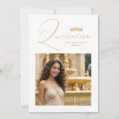 Sophisticated Colorful Tiara & Elegant Script 招待状 (裏面)