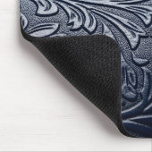 Sophisticated Dark Blue 3D Rose Petal Pattern  マウスパッド (コーナー)