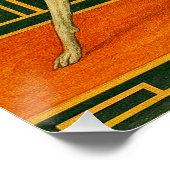 Sophisticated Deco Lady with Greyhound Poster/ ポスター (コーナー)