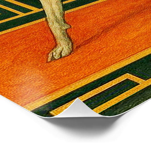 Sophisticated Deco Lady with Greyhound Poster/ ポスター (コーナー)