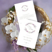 Sophisticated Elegant Lilac Floral Wedding Garland セーブザデート