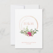 Sophisticated Elegant Pink Floral Wedding Garland (正面)