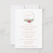 Sophisticated Elegant Pink Floral Wedding Garland (裏面)