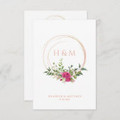 Sophisticated Elegant Pink Floral Wedding Garland (正面/裏面)