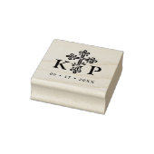 Sophisticated Faith Cross Wedding Initials ラバースタンプ (スタンプ)