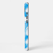 Sophisticated Feather Design On A Bright Blue  iPhoneケース (左側面)