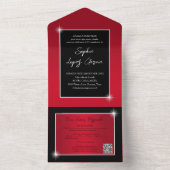 Sophisticated Feminine QR Code 30th Birthday オールインワン招待状 (内側)