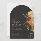Sophisticated Floral Arch Bridal Brunch Invitation 招待状 (正面)