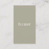 Sophisticated Floral Beige Elegant Minimal Card 名刺 (裏面)