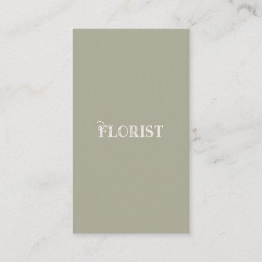 Sophisticated Floral Beige Elegant Minimal Card 名刺 (裏面)