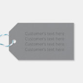 Sophisticated Floral Design Gray Orange Flowers  ギフトタグ (裏面横)