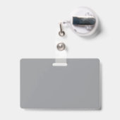 Sophisticated Floral Design Gray Orange Flowers  バッジ (Back with Retractable)