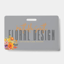 Sophisticated Floral Design Gray Orange Flowers 