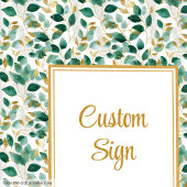 Sophisticated Forest Green Gold Foliage Wedding  ポスター