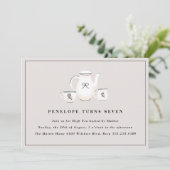 Sophisticated Girls High Tea Birthday Party 招待状 (スタンド正面)