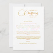 Sophisticated Gold Arch Photo Merriest Christmas シーズンカード (裏面)