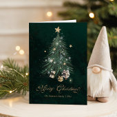 Sophisticated Gold Foil Christmas Tree シーズンカード