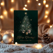 Sophisticated Gold Foil Christmas Tree シーズンカード