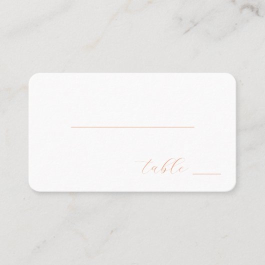 Sophisticated Gold Minimalist Table Card プレイスカード (正面)