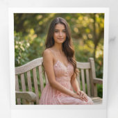 Sophisticated Graduation Cap Pastel Tones Glitter 三つ折り案内状 (内部最初)