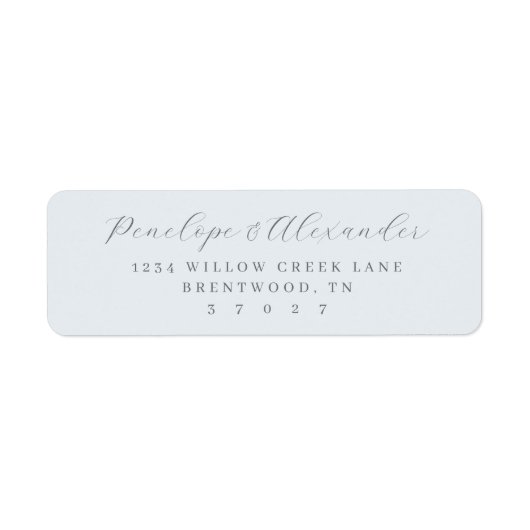 Sophisticated Gray Minimalist ラベル (正面)