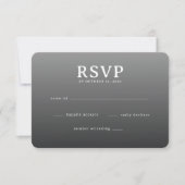 Sophisticated Gray Minimalist RSVP (正面)