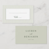 Sophisticated Gray Stripes プレイスカード (正面/裏面)