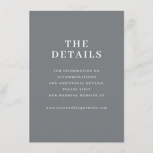 Sophisticated Gray Typographic エンクロージャーカード (正面)