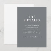 Sophisticated Gray Typographic エンクロージャーカード (正面/裏面)