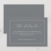 Sophisticated Gray Typographic エンクロージャーカード (正面/裏面)