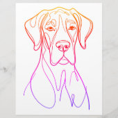 Sophisticated Great Dane on Pink レターヘッド (裏面)