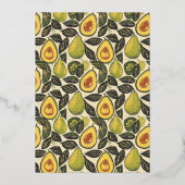 Sophisticated Green Avocado 箔招待状 (裏面)