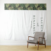 Sophisticated Green Palm Leaf タペストリー (インサイチュ(横))