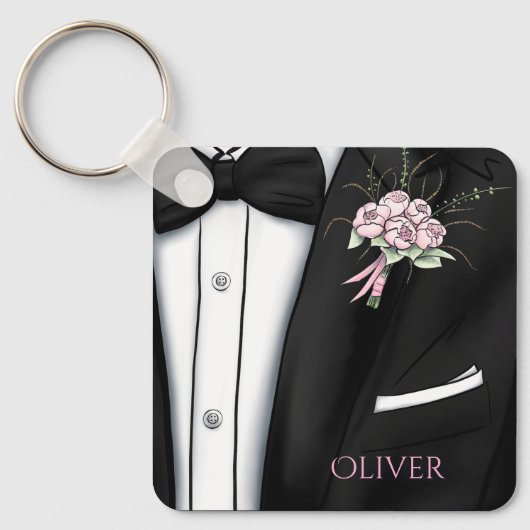 Sophisticated Groom's Boutonniere キーホルダー (正面)