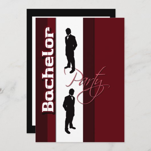 "Sophisticated guys' night out" 招待状 (正面/裏面)