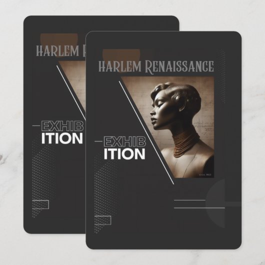 Sophisticated Harlem Renaissance Exhibition 招待状 (正面/裏面)