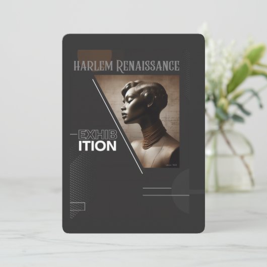 Sophisticated Harlem Renaissance Exhibition 招待状 (スタンド正面)