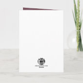 Sophisticated High-Poly Winter Rose Art Holiday カード (裏面)