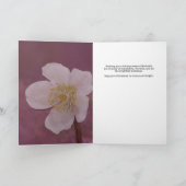 Sophisticated High-Poly Winter Rose Art Holiday カード (内部)