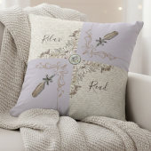 Sophisticated Lavender Cozy Book Lovers Accent クッション