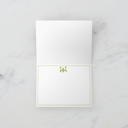 Sophisticated Lemons Customizable Folded Gratitude サンキューカード (内部)