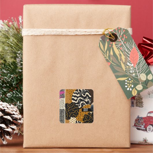 Sophisticated Luxury African Asian Caribbean スクエアシール (クリスマス)