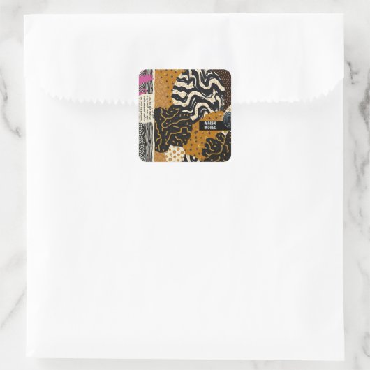 Sophisticated Luxury African Asian Caribbean スクエアシール (バッグ)